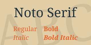 Schriftart Noto Serif Toto